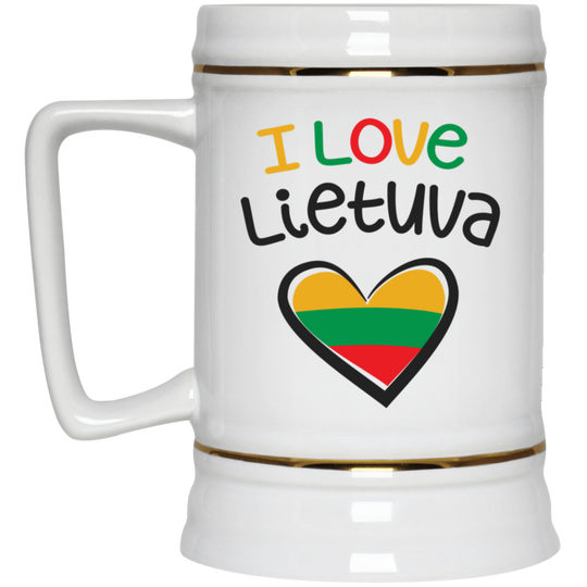 I Love Lietuva - 22 oz. Ceramic Stein