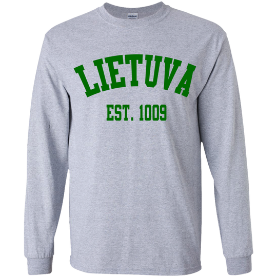 Lietuva Est. 1009 - Boys Youth Basic Long Sleeve T-Shirt