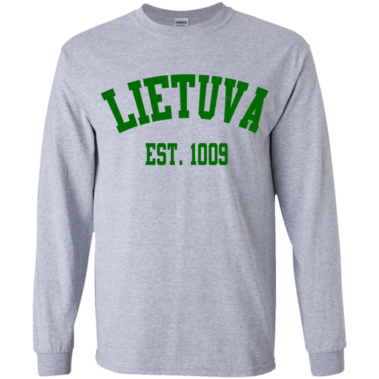 Lietuva Est. 1009 - Boys Youth Classic Long Sleeve T-Shirt