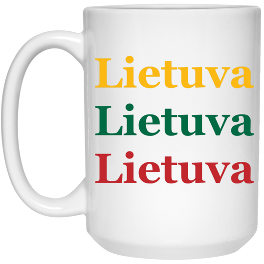 Lietuva - 15 oz. White Ceramic Mug