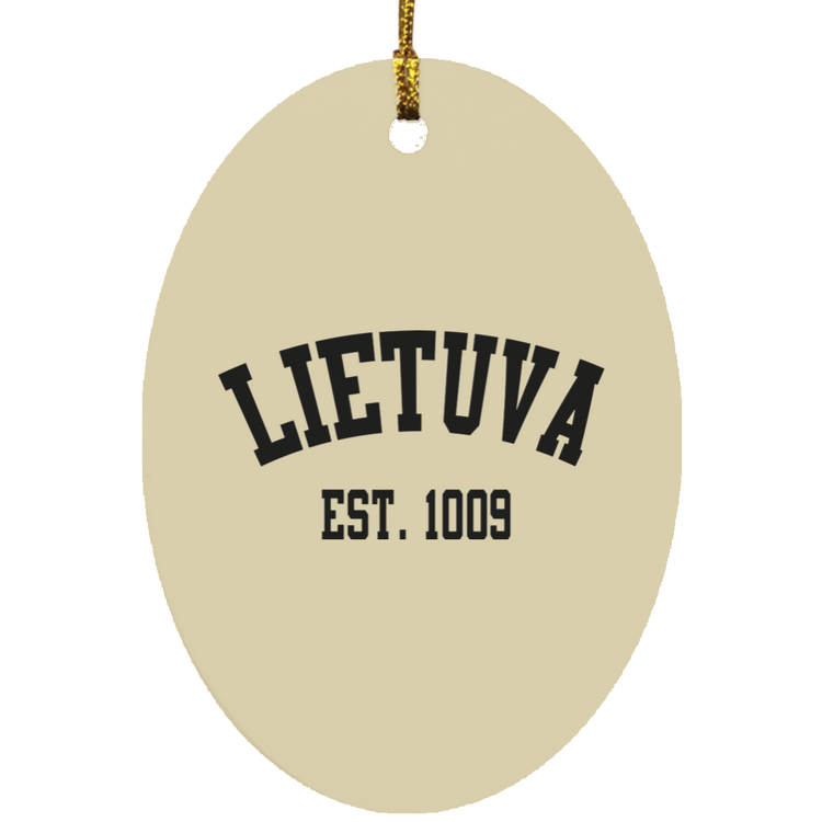 Lietuva Est. 1009 - MDF Oval Ornament