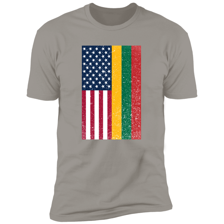 USA Lithuania Flag - Men's Next Level Premium Short Sleeve T-Shirt