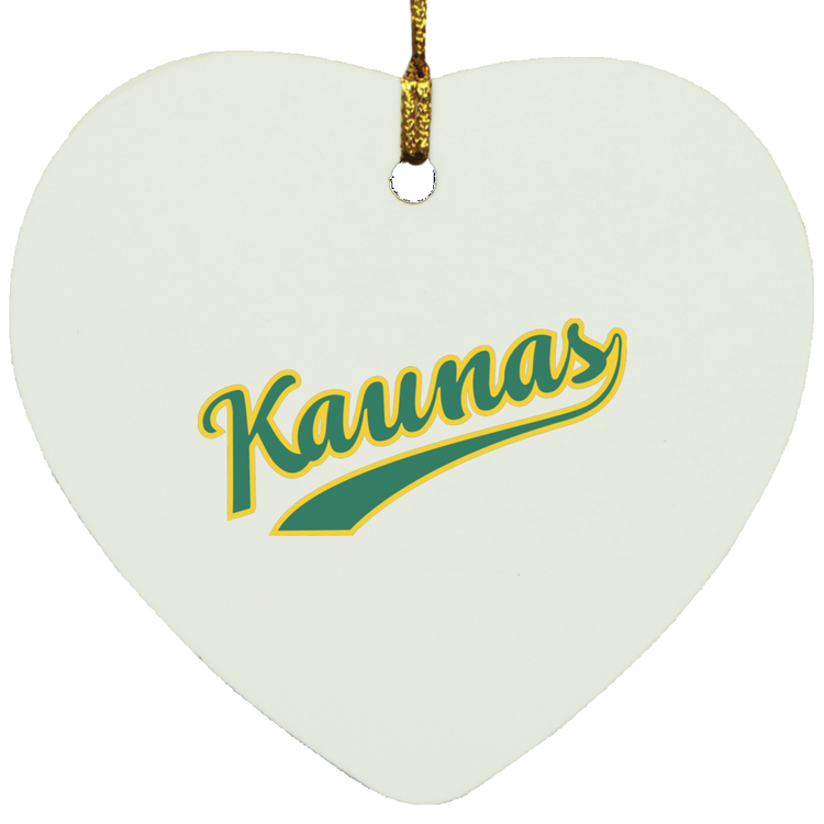 Kaunas - MDF Heart Ornament