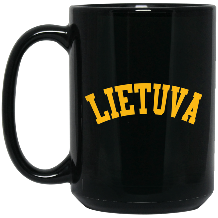 Lietuva - 15 oz. Black Ceramic Mug