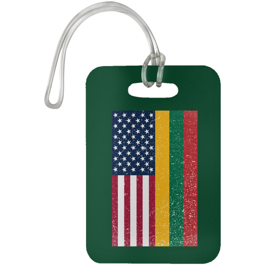 USA Lithuania Flag - Luggage Bag Tag