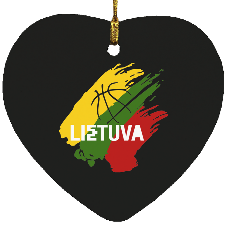 Lietuva BB - MDF Heart Ornament