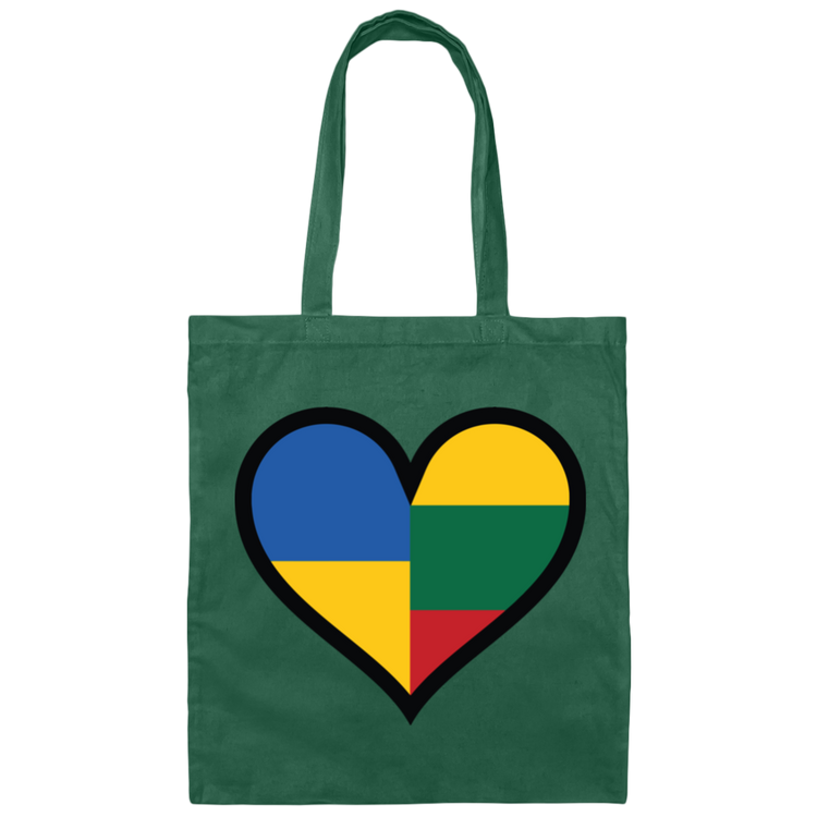 Lithuania Ukraine Heart - Canvas Tote Bag