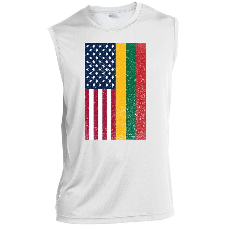 USA Lithuania Flag - Men's Sleeveless Activewear Performance T