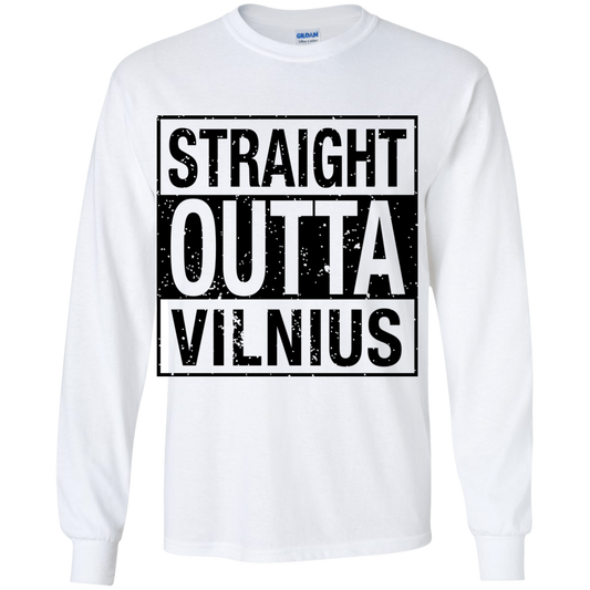 Straight Outta Vilnius - Boys Youth Basic Long Sleeve T-Shirt