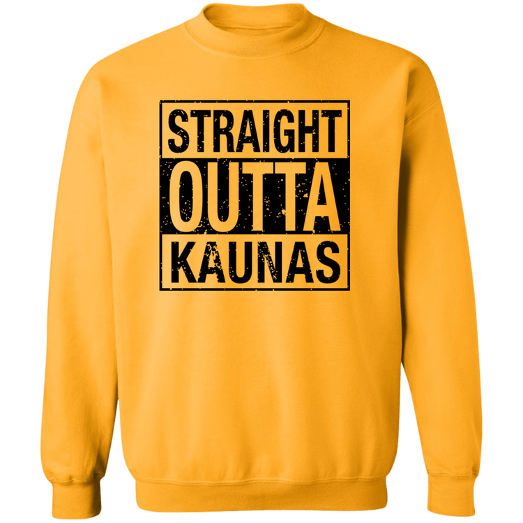 Straight Outta Kaunas - Men/Women Unisex Basic Crewneck Pullover Sweatshirt
