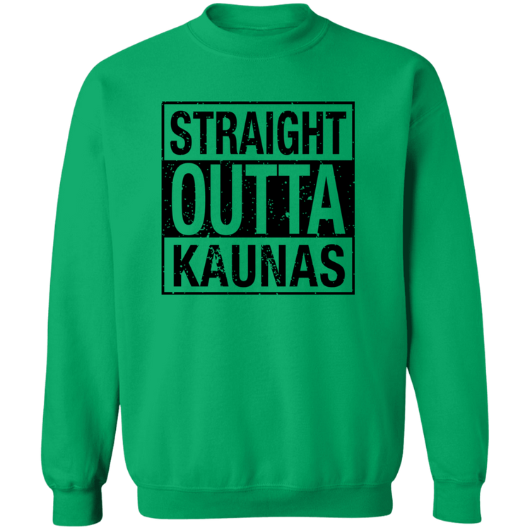 Straight Outta Kaunas - Men/Women Unisex Basic Crewneck Pullover Sweatshirt