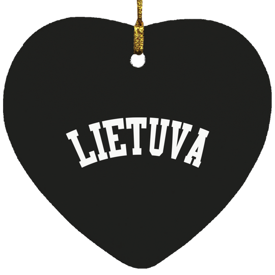 Lietuva - MDF Heart Ornament