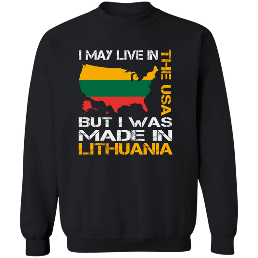 Made in Lithuania - Men/Women Unisex Basic Crewneck Pullover Sweatshirt