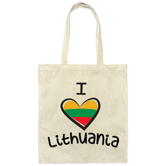 I Love Lithuania - Canvas Tote Bag