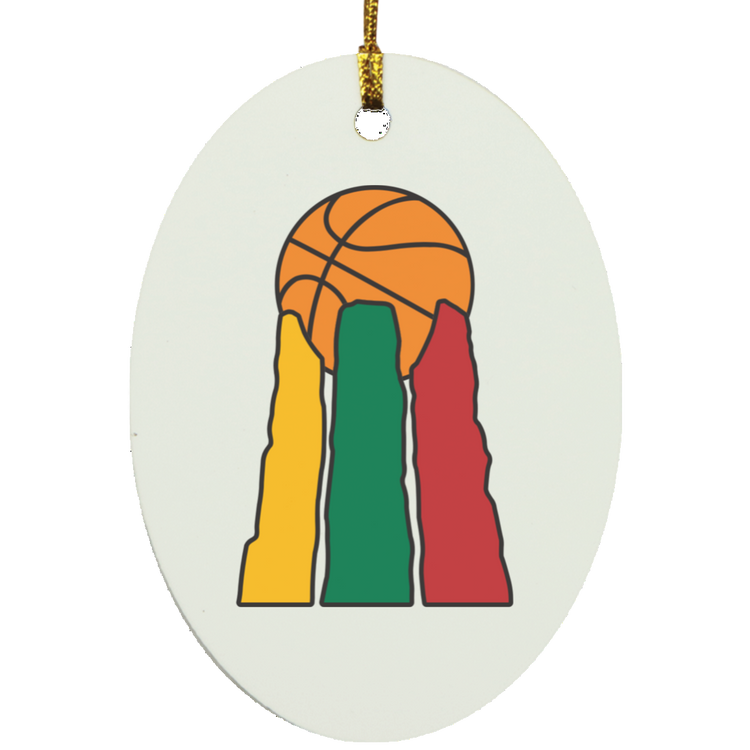 Lietuvos Krepsinio - MDF Oval Ornament