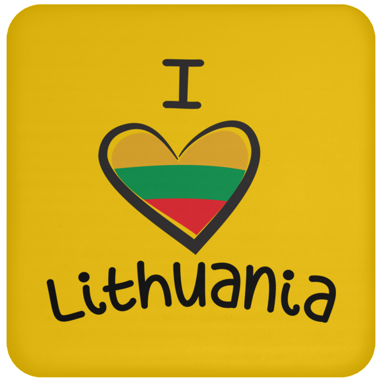 I Love Lithuania - High Gloss Coaster