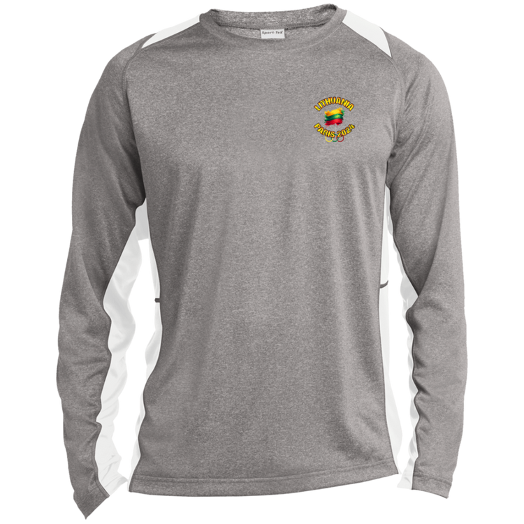 Team Lithuania 2024 Olympics - Men's Long Sleeve Colorblock Activewear Performance T