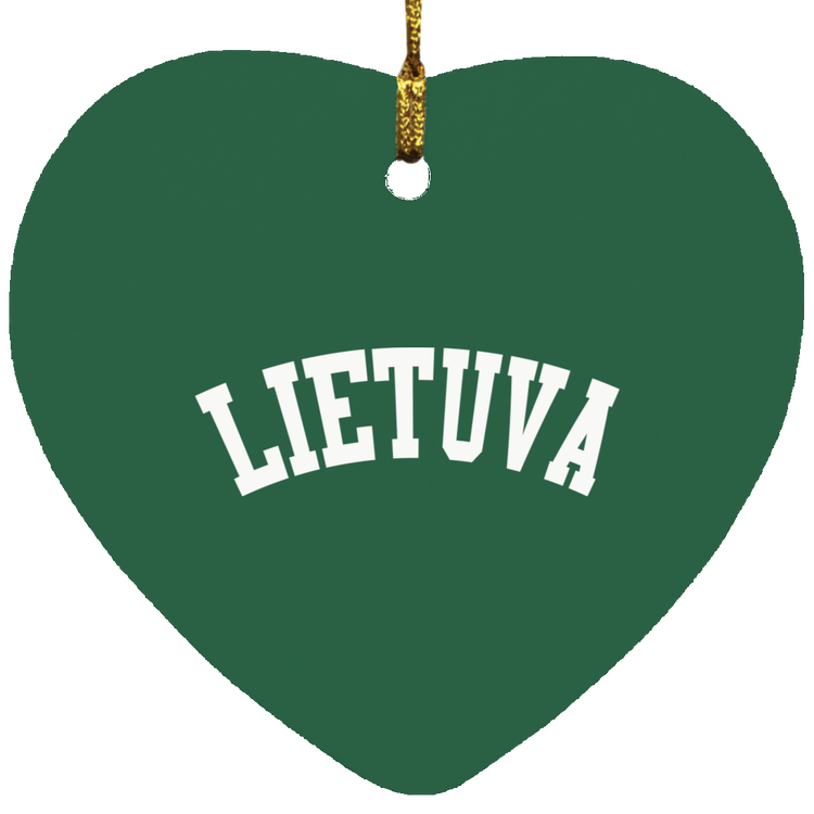 Lietuva - MDF Heart Ornament