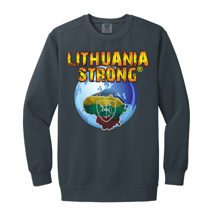 Lithuania Strong - Men/Women Unisex Soft-Washed Crewneck Sweatshirt
