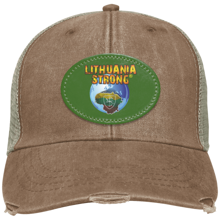 Lithuania Strong - Distressed Ollie Cap - Oval Patch