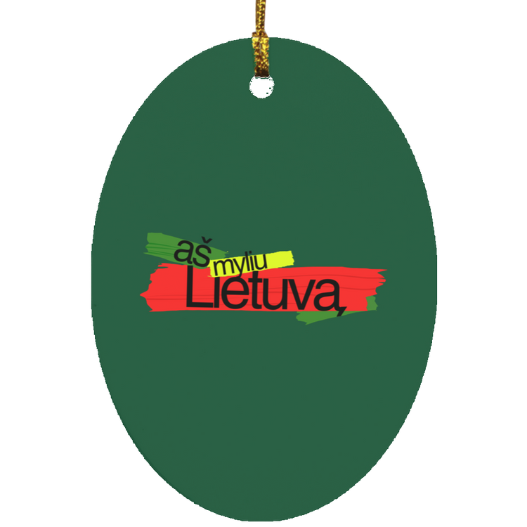 As Myliu Lietuva - MDF Oval Ornament