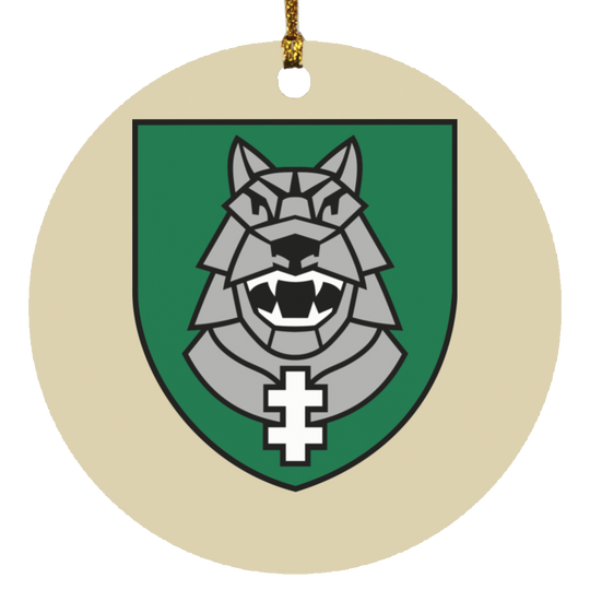 Gelezinis Vilkas - MDF Circle Ornament