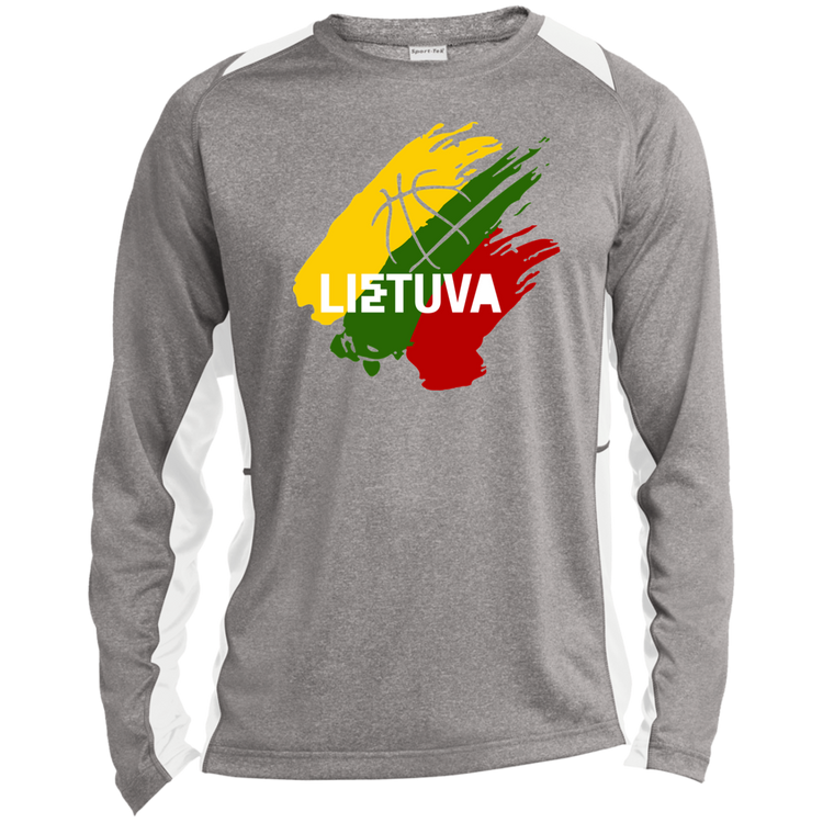 Lietuva BB - Men's Long Sleeve Colorblock Activewear Performance T