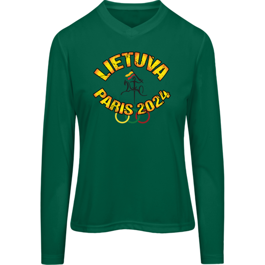 Team Lietuva 2024 Vytis - Women's Long Sleeve Activewear Moisture Wicking Tee