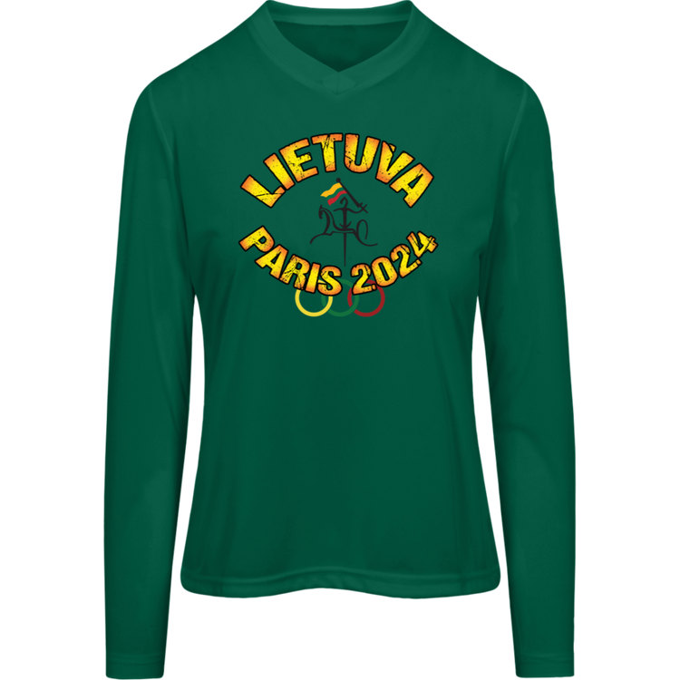 Team Lietuva 2024 Vytis - Women's Long Sleeve Activewear Moisture Wicking Tee