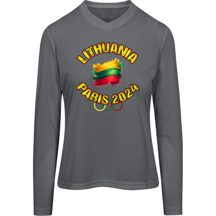 Team Lithuania 2024 Olympics - Women's Long Sleeve Activewear Moisture Wicking Tee