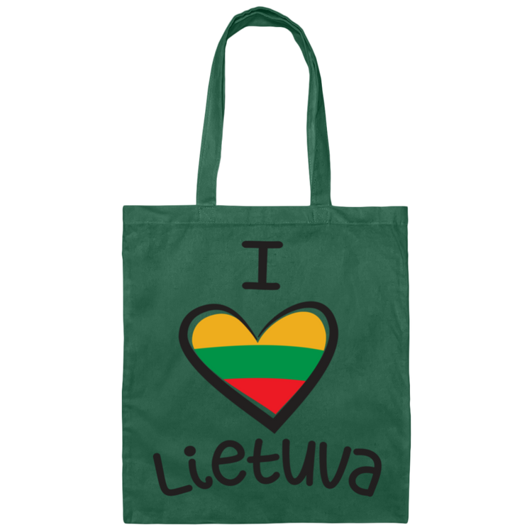 I Love Lietuva - Canvas Tote Bag