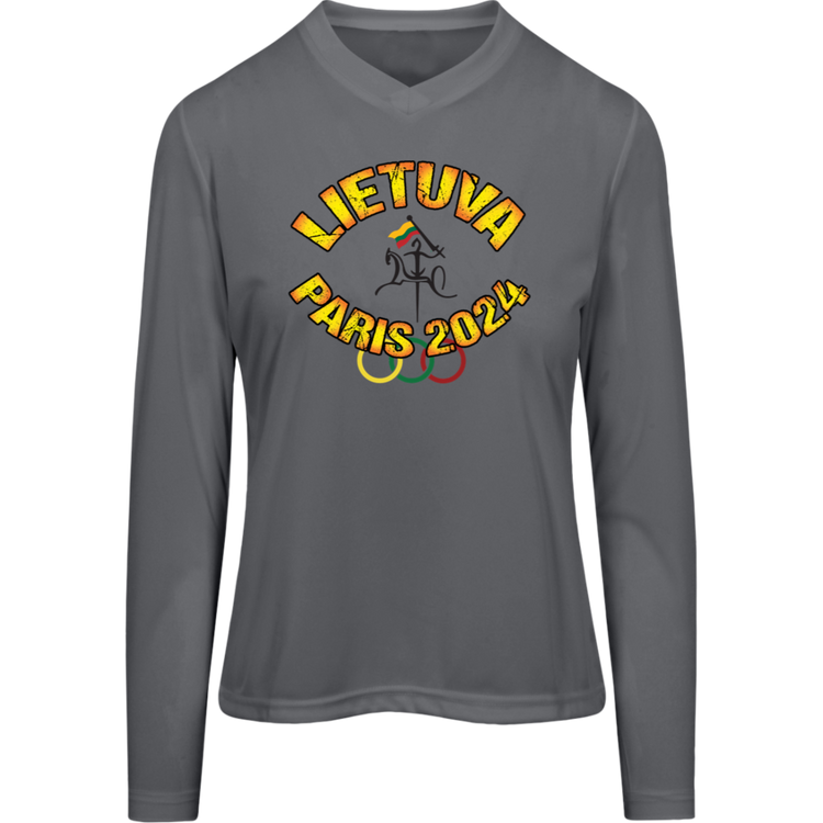 Team Lietuva 2024 Vytis - Women's Long Sleeve Activewear Moisture Wicking Tee