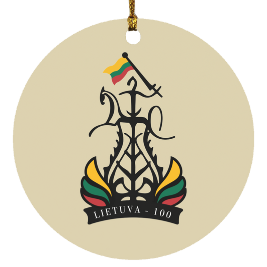 Lietuva 100 Restored - MDF Circle Ornament