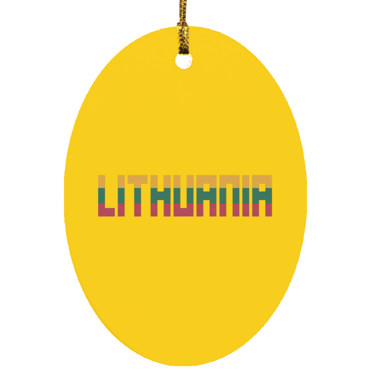 Lithuania - MDF Oval Ornament