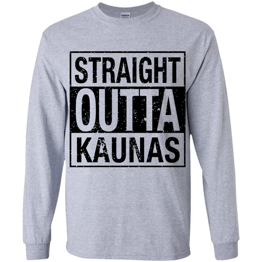 Straight Outta Kaunas - Boys Youth Basic Long Sleeve T-Shirt