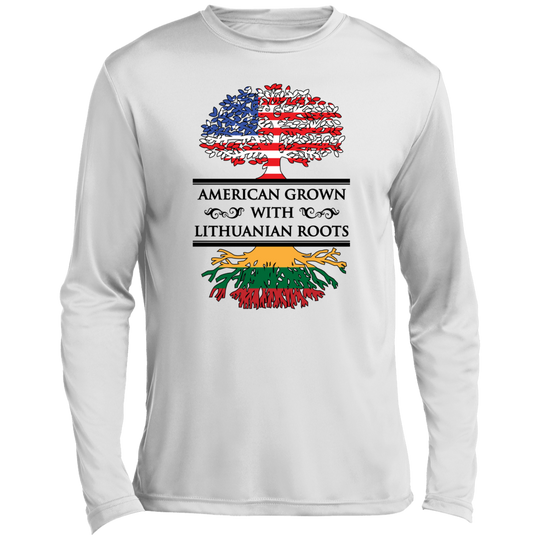 American Grown Lithuanian Roots - Men's Long Sleeve Activewear Performance T