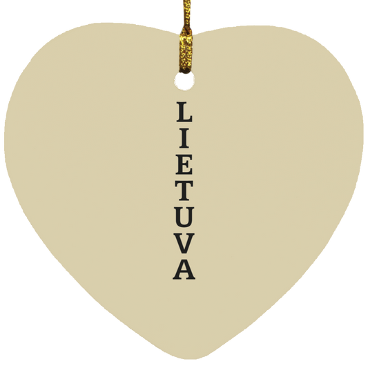 Lietuva - MDF Heart Ornament