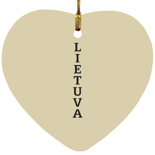 Lietuva - MDF Heart Ornament