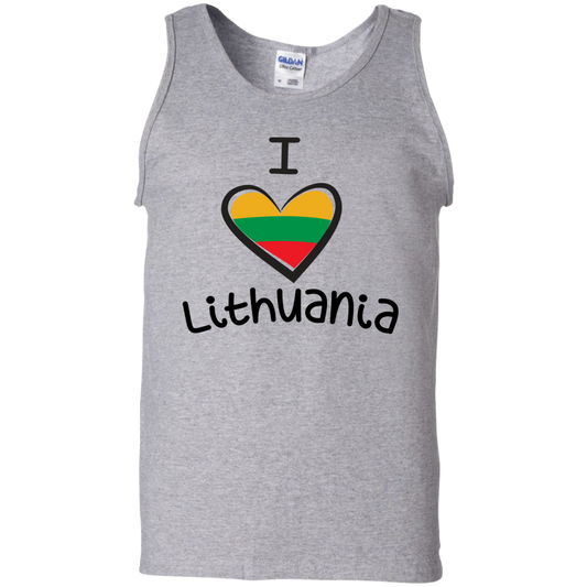I Love Lithuania - Men's Basic 100% Cotton Tank Top
