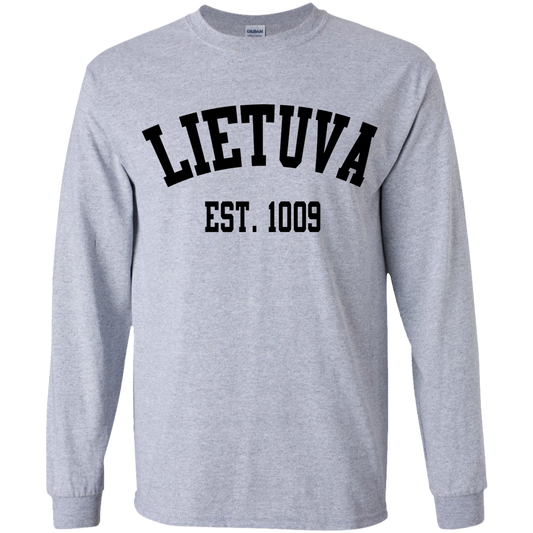 Lietuva Est. 1009 - Boys Youth Basic Long Sleeve T-Shirt