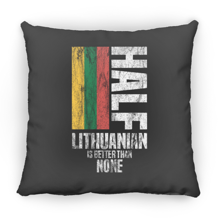 Half Lithuanian - Large Square Pillow