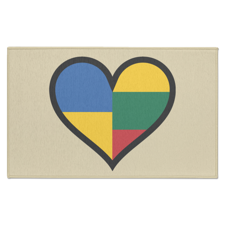 Lithuania Ukraine Heart - Indoor Doormat