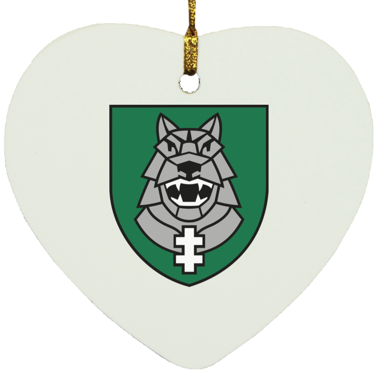 Gelezinis Vilkas - MDF Heart Ornament