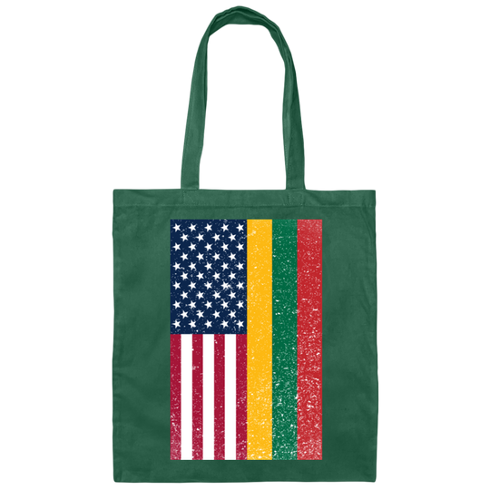 USA Lithuania Flag - Canvas Tote Bag
