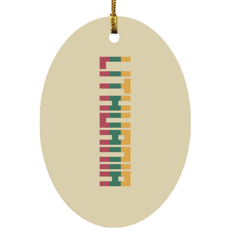 Lithuania - MDF Oval Ornament