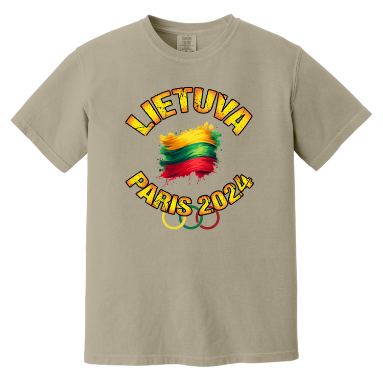 Team Lietuva 2024 Olympics - Men/Women Unisex Soft-Washed Comfort Cotton Short Sleeve T-Shirt