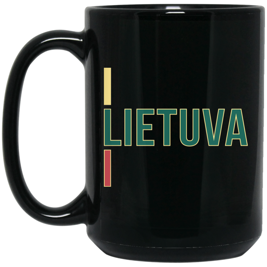 Lietuva - 15 oz. Black Ceramic Mug