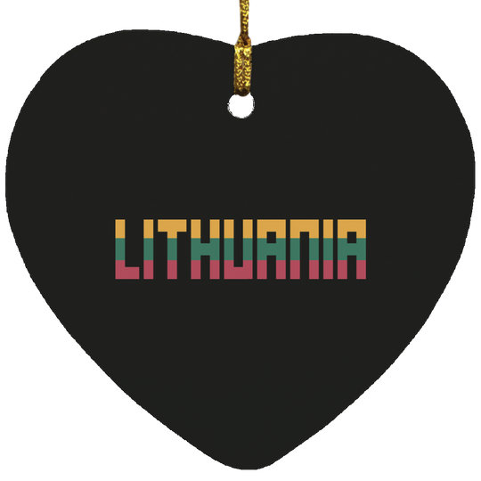 Lithuania - MDF Heart Ornament