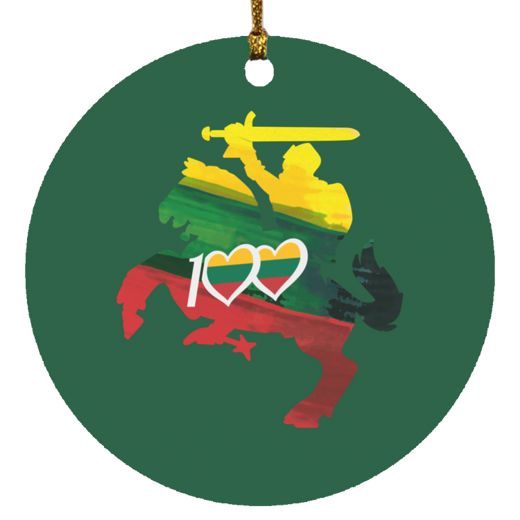 Lithuanian Knight 100 - MDF Circle Ornament