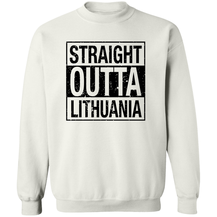 Straight Outta Lithuania - Men/Women Unisex Basic Crewneck Pullover Sweatshirt